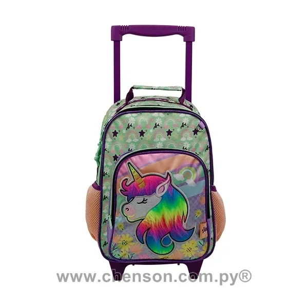 Mochila con ruedas pequeña de unicornio