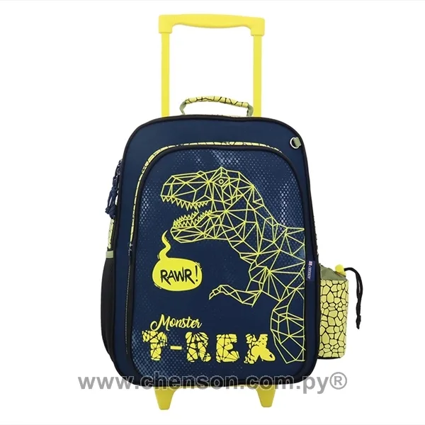 Mochila grande con ruedas de dinosaurio