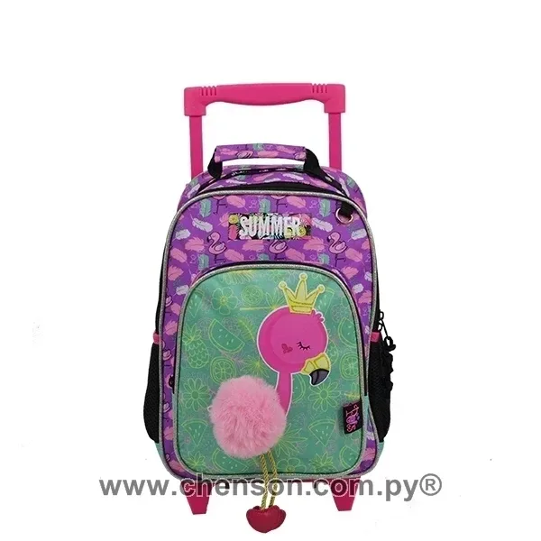 Mochila pequeña con ruedas de Flamenco