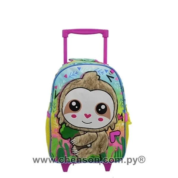 Mochila mediana con ruedas de monito perezoso