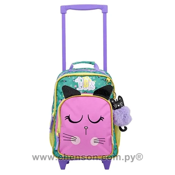 Mochila con ruedas pequeña de Gatito