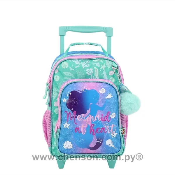 Mochila con ruedas pequeña de sirena