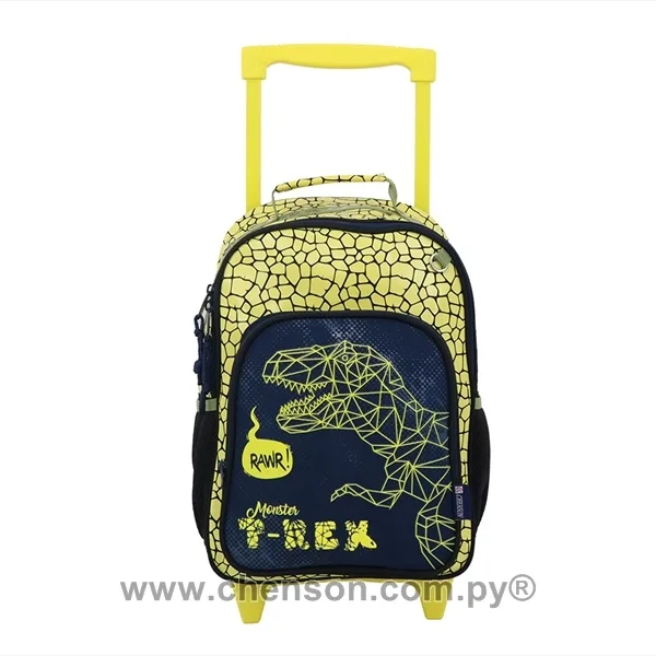Mochila pequeña con ruedas de dinosaurio