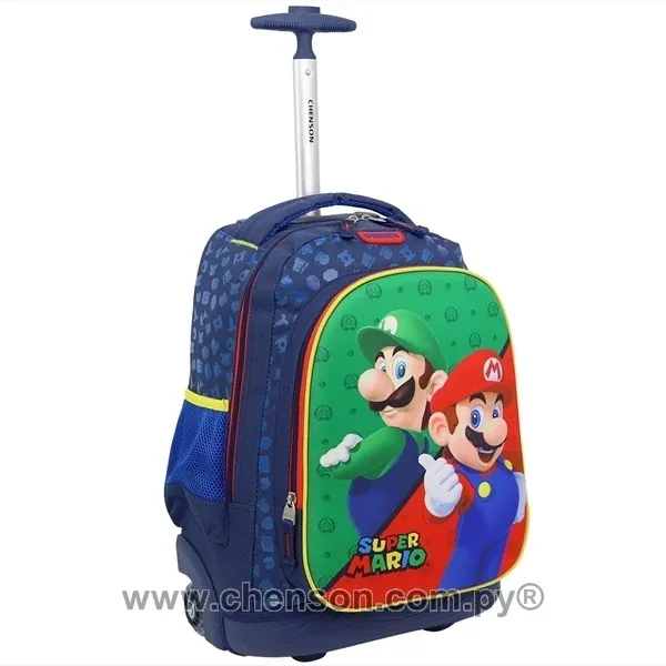 Mochila reforzada con ruedas de Super Mario